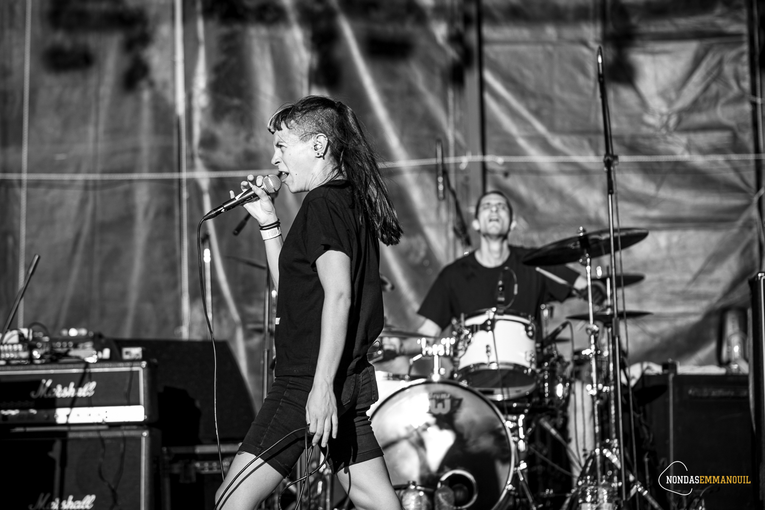 Irini of the Greek band Allochiria performing live at the Rockwave Festival 2022. Photo by Nondas Emmanouil