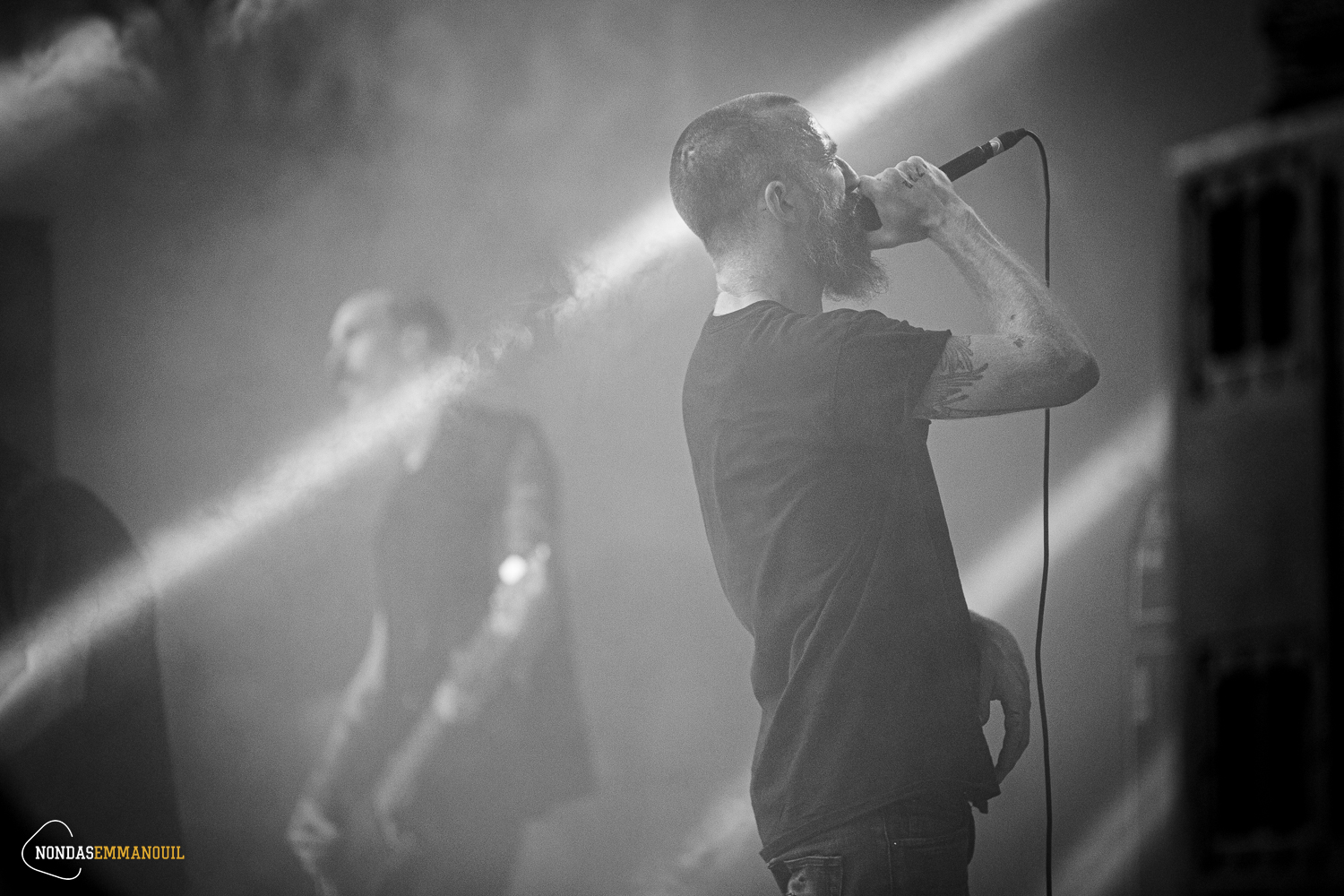 Amenra performing live at the Rockwave Festival 2022. Photo by Nondas Emmanouil