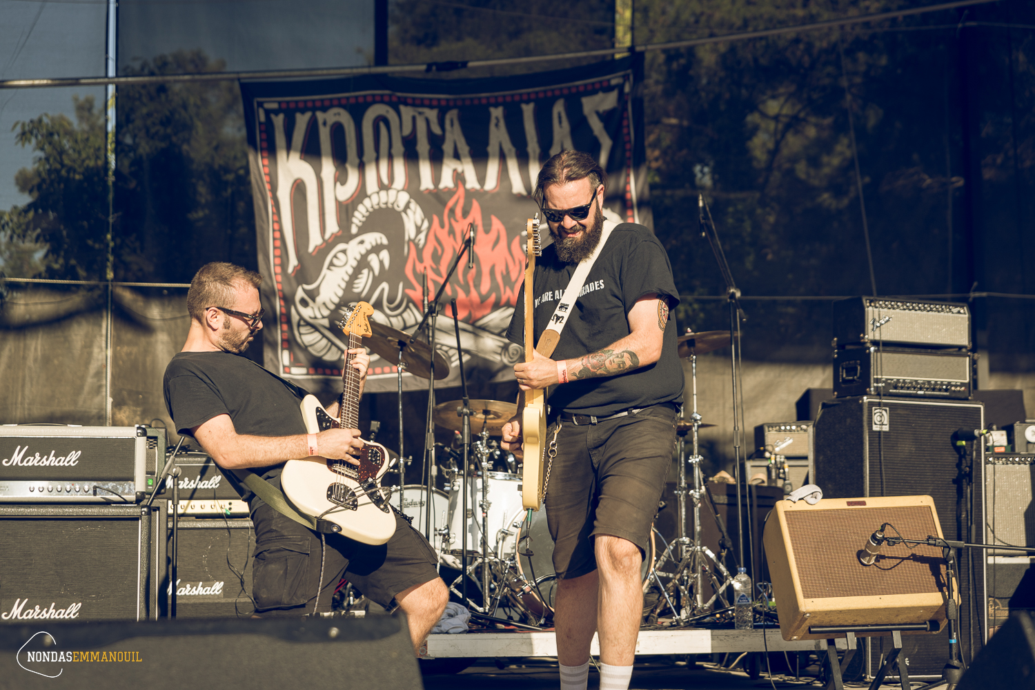 Greek band Krotalias performing live at the Rockwave Festival 2022