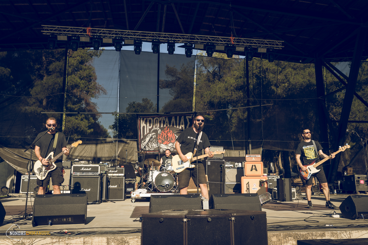 Greek band Krotalias performing live at the Rockwave Festival 2022