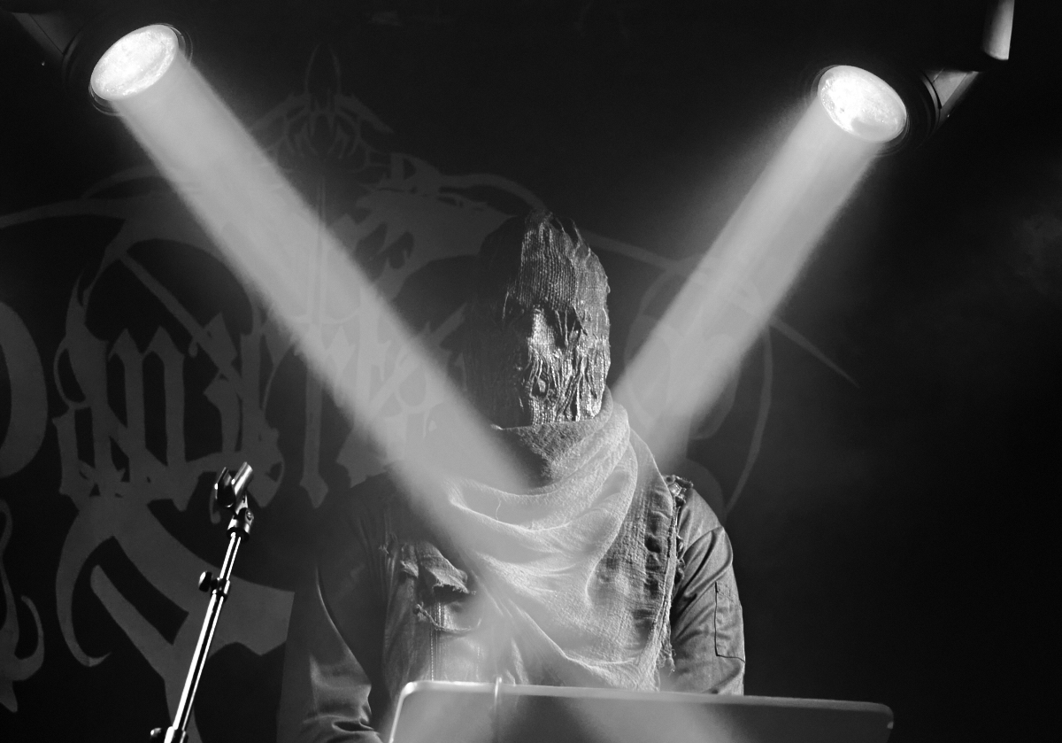 Frontman of the band Panzerfaust performing live on stage of Temple Athens