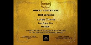 Best Composer στα Silk Road Festival Awards ο Λουκάς Θάνος!