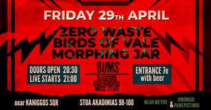 Zero Waste, Birds of Vale, Morphing Jar live @BUMS
