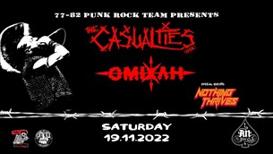 19/11/22 | The Casualties, Ομίχλη, Nothing Thrives  | An Club