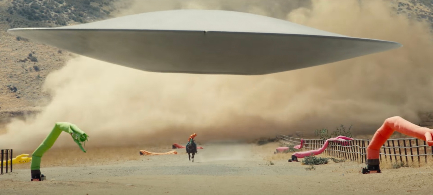 A UFO lands on a farm in Jordan Peele's NOPE